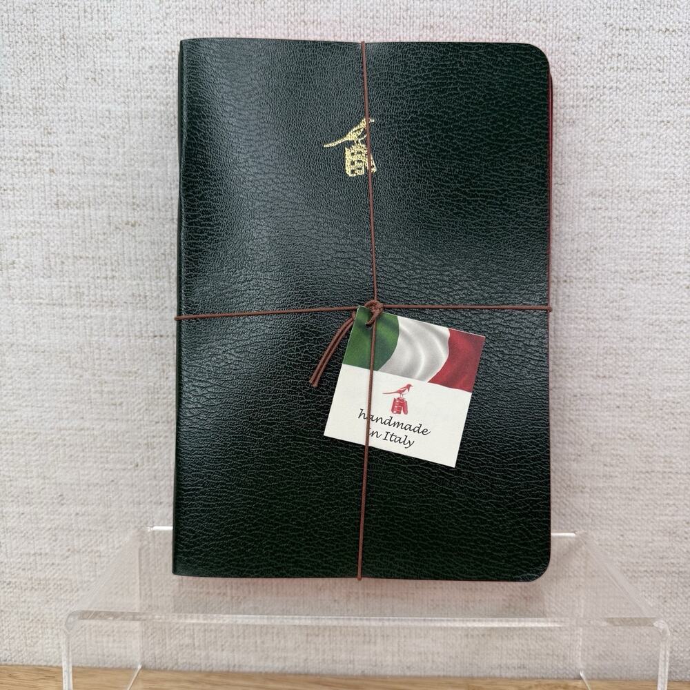 NEW Bieffe Handmade Journal Notebook Made in ITALY 3 Pack Green Leather New